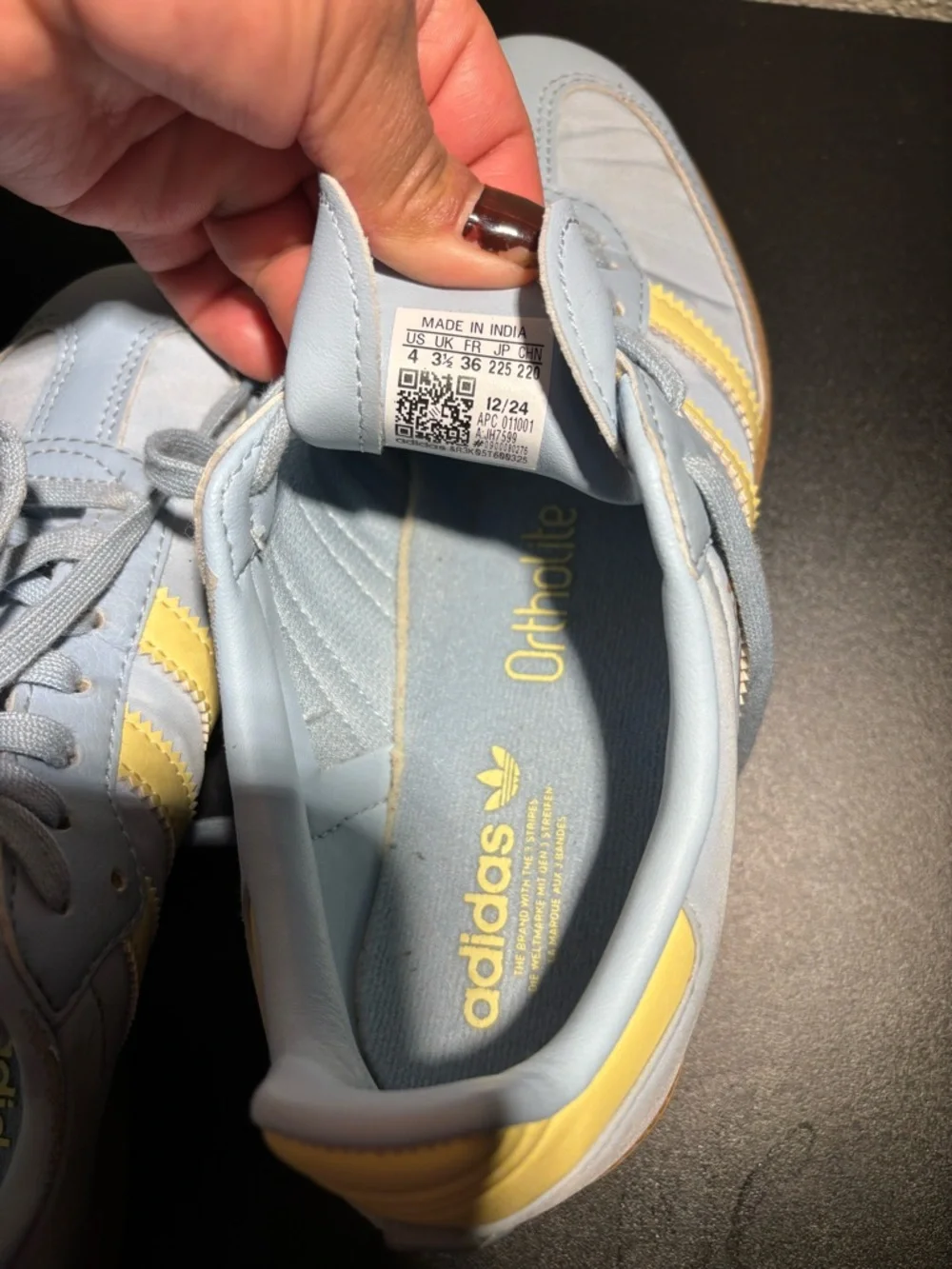 adidas Kids Light Blue and Yellow Sneakers